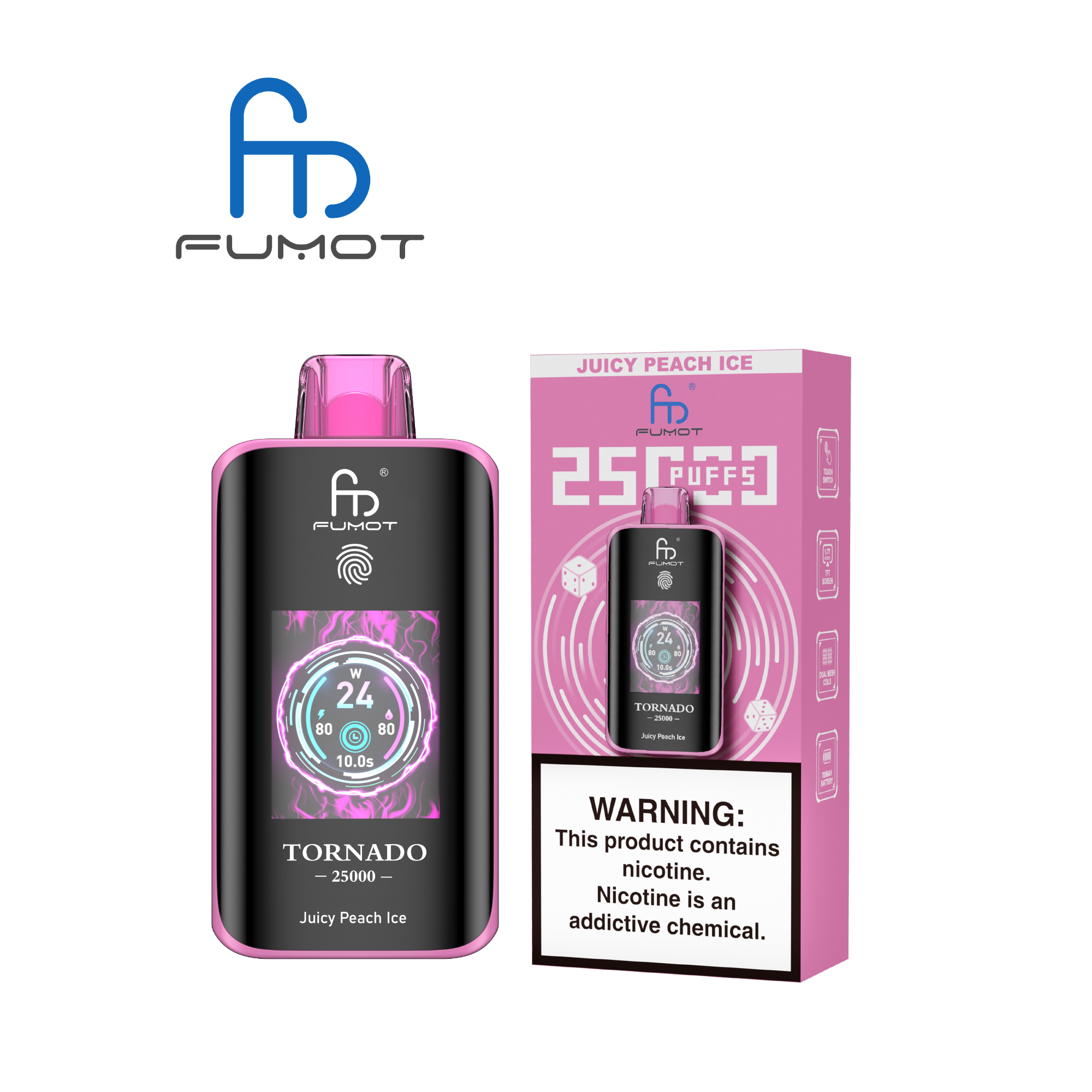 Fumot Tornado 25000 Juicy Peach Ice - Image 3