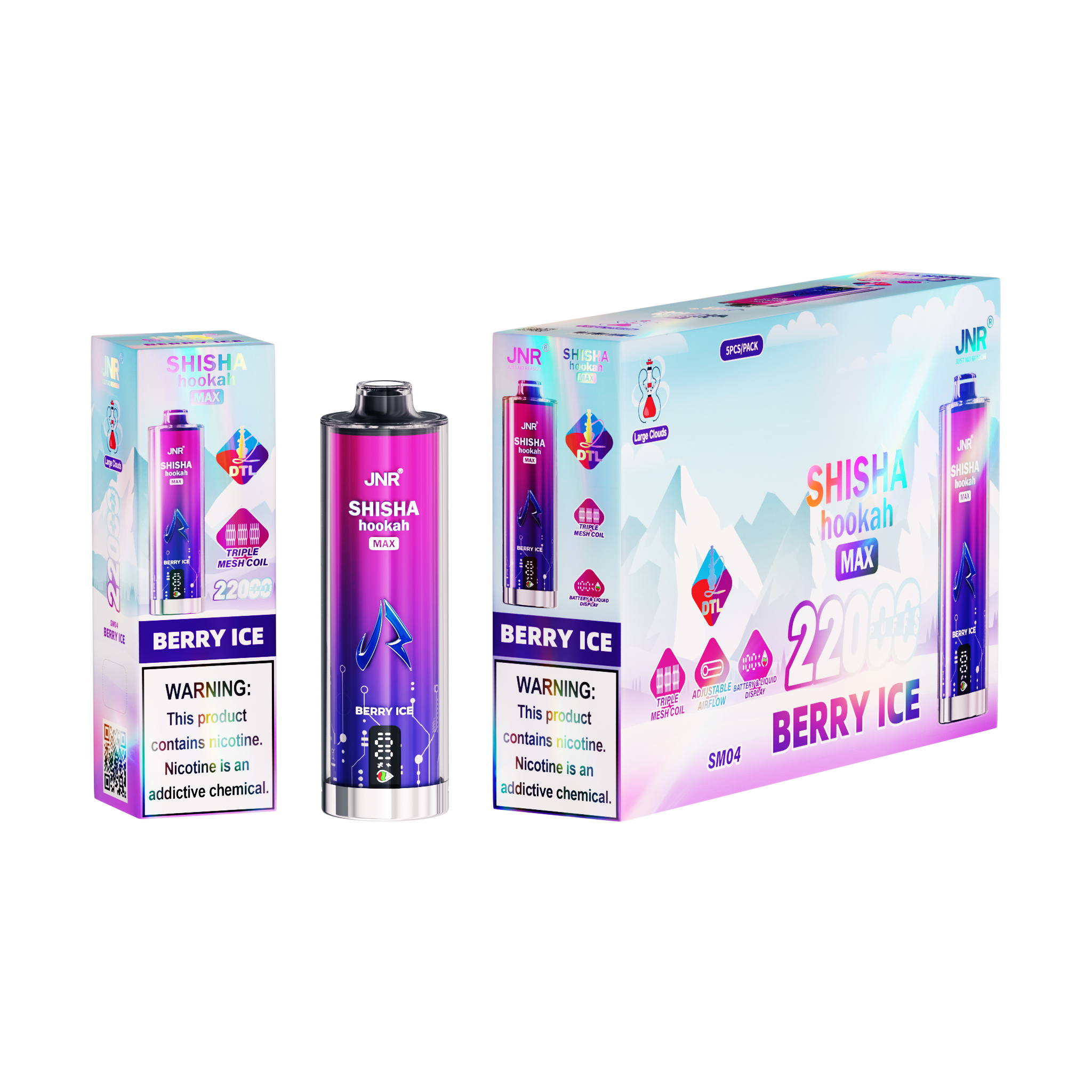 JNR Shisha Max 22000 Berry Ice