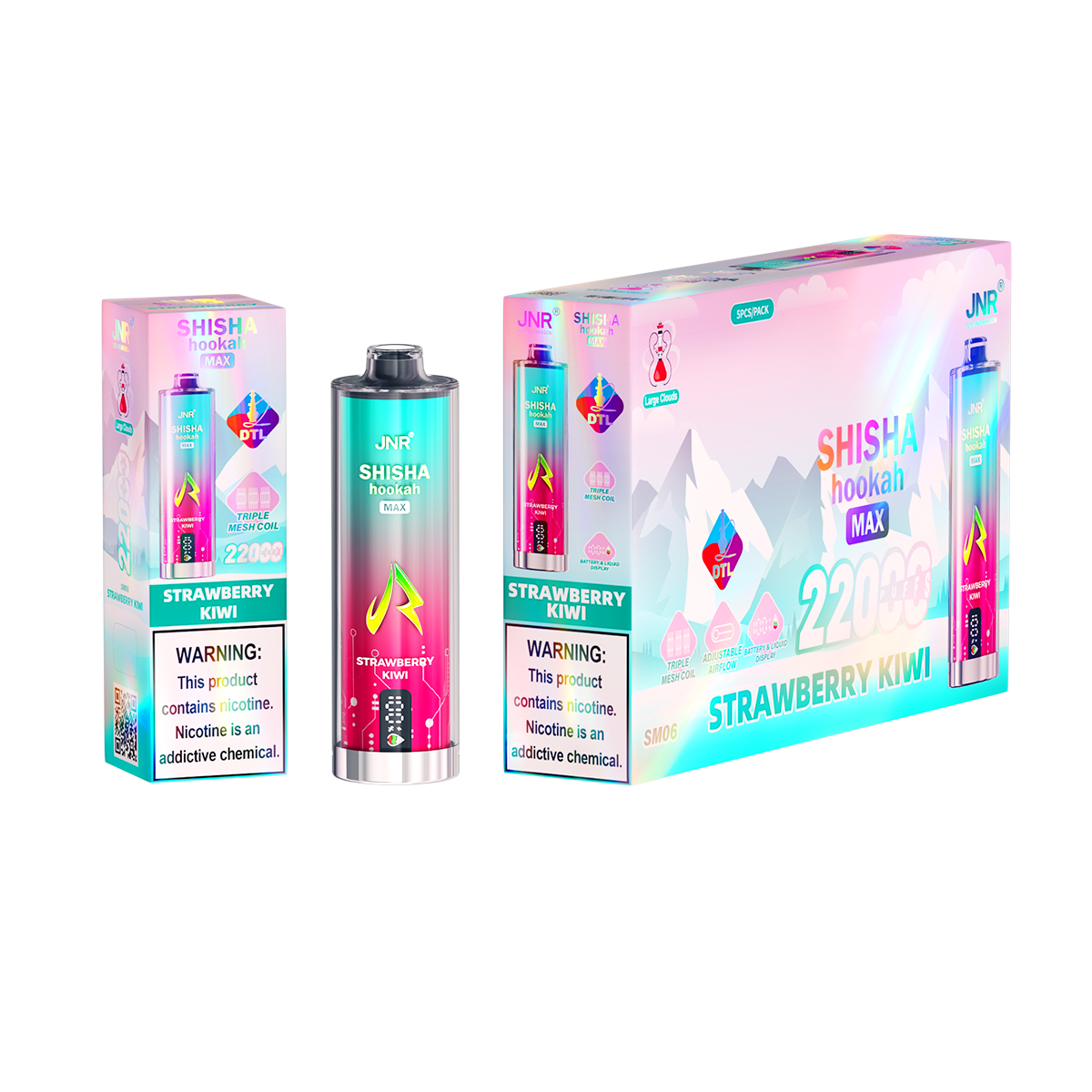 JNR Shisha Max 22000 Strawberry Kiwi