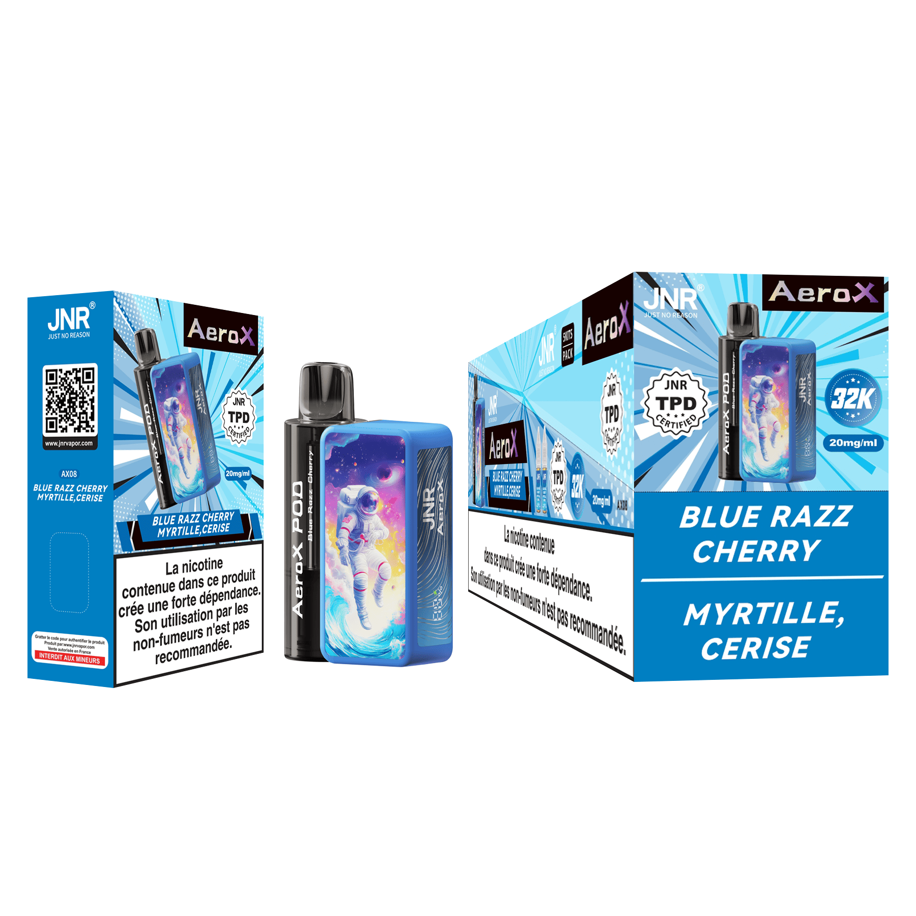 JNR Aero X 32000 Blue Razz Cherry