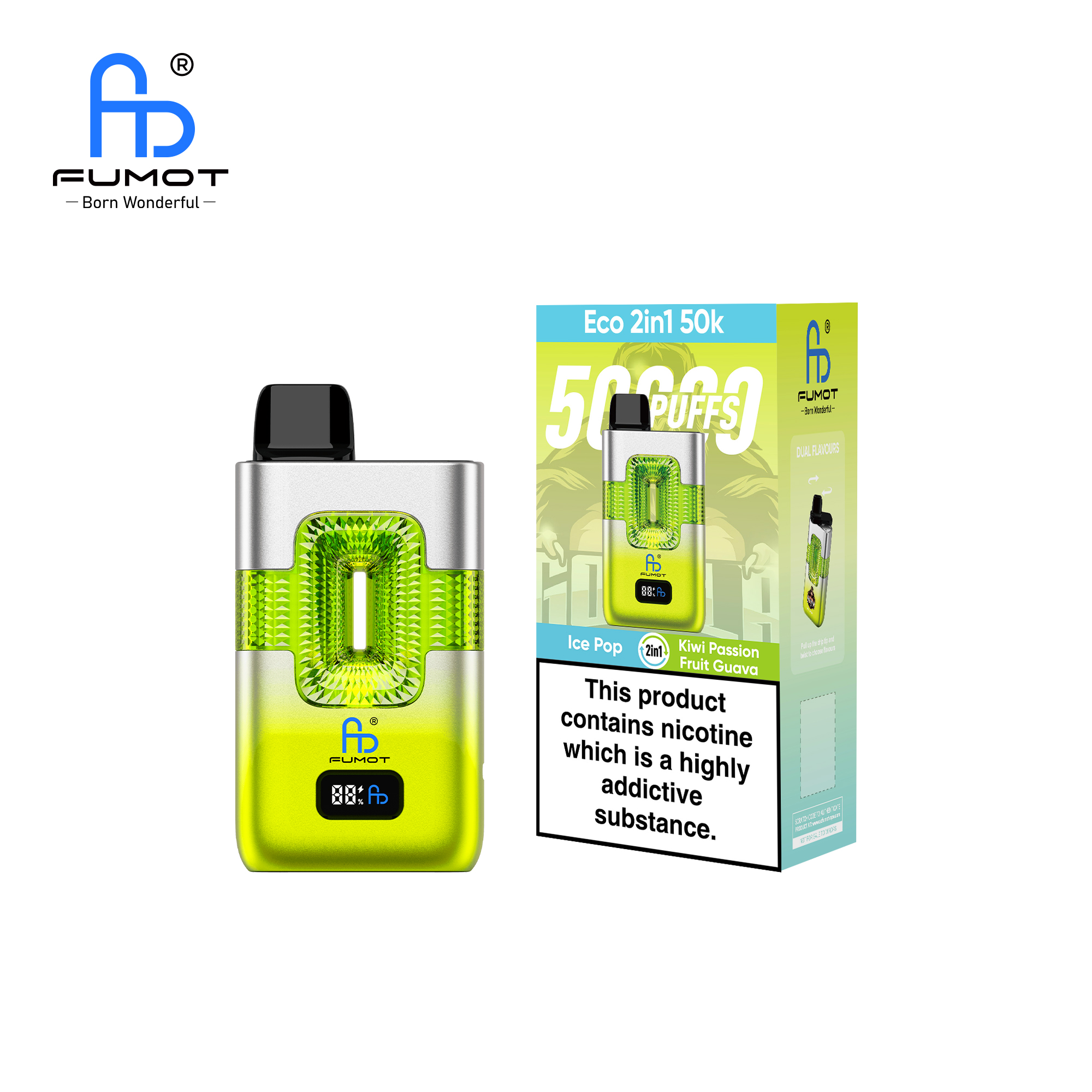 Fumot ECO 2in1 50K Ice Pop/Kiwi Passion Fruit Guava – Image 3