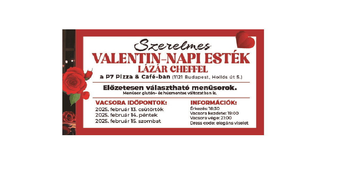 Valentin-napi esték – Lázár Cheffel