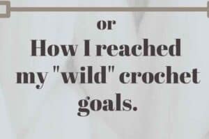 Inspirational crochet quote about reaching wild crochet goals.