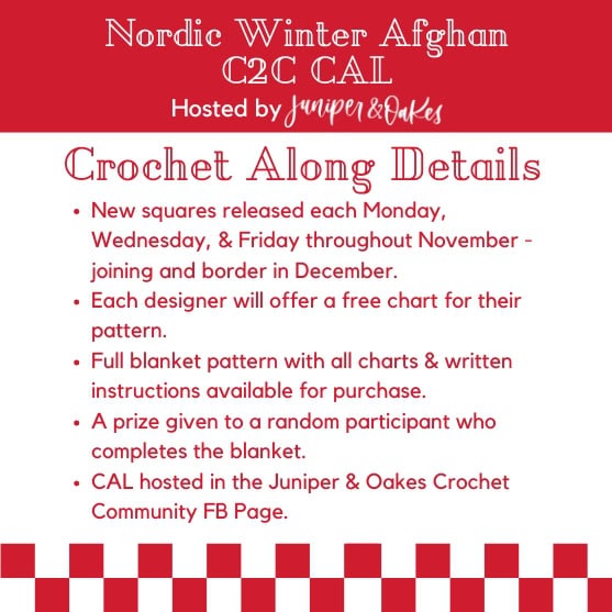 Nordic winter crochet blanket for Christmas, perfect for holiday decor.