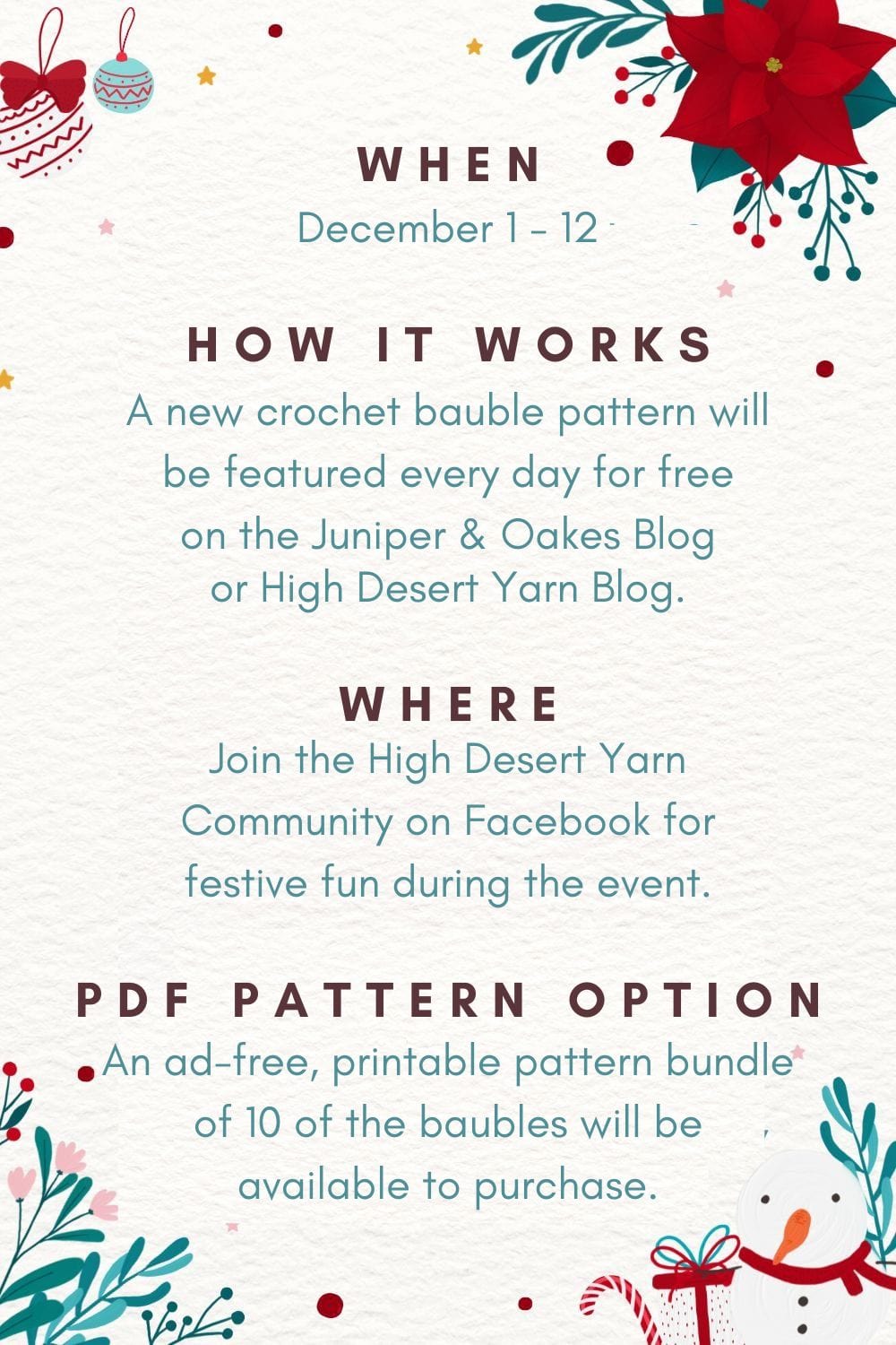 12 Crochet Christmas Bauble Patterns - Crochet Along details