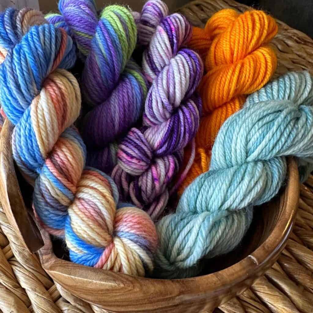 DK mini skeins from High Desert Yarn