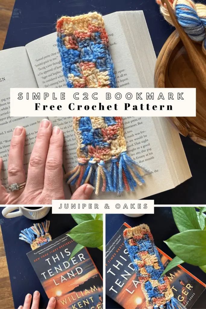 Crochet Bookmark pattern by Juniper and Oakes