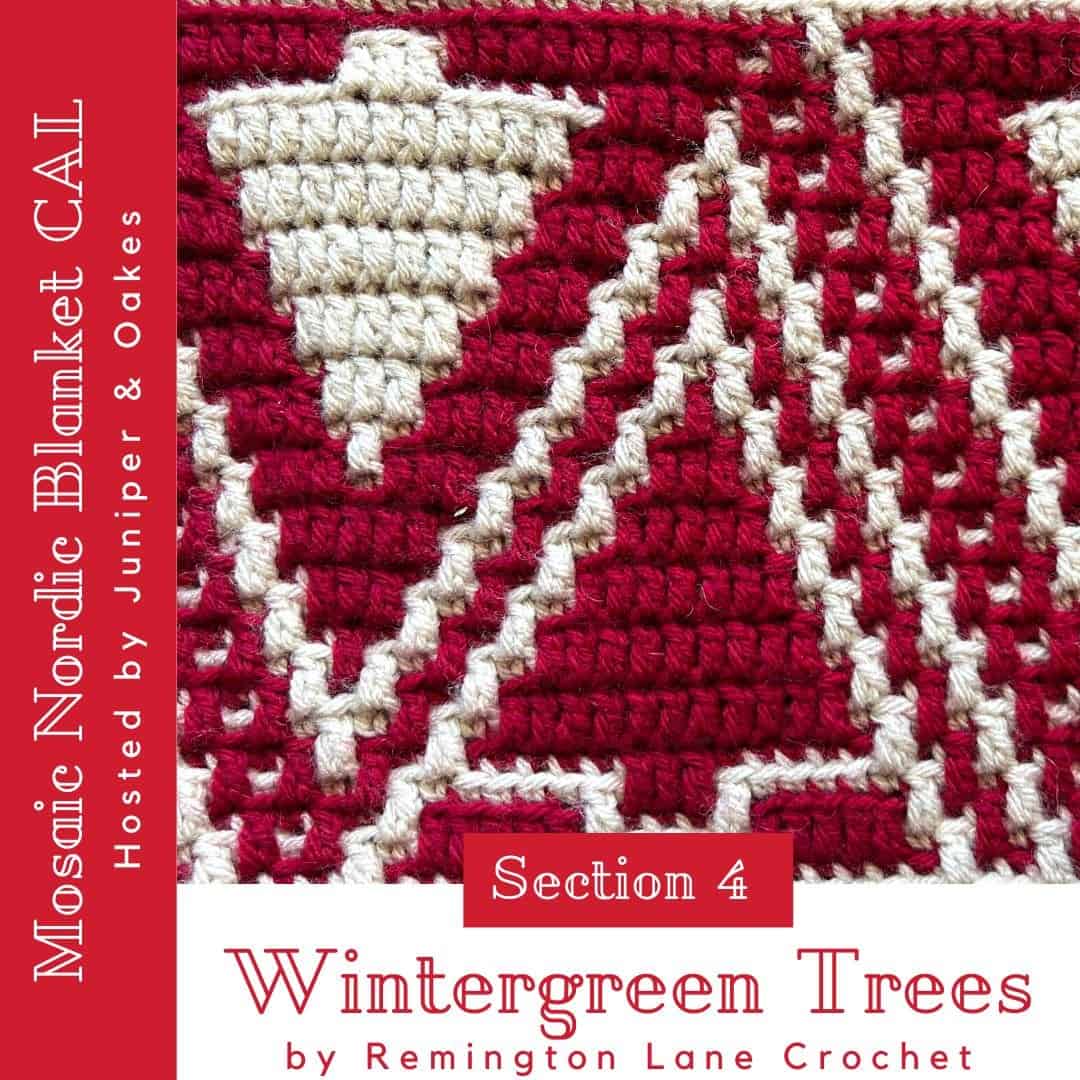 Mosaic crochet chart for Nordic blanket design by Juniper and Oakes.