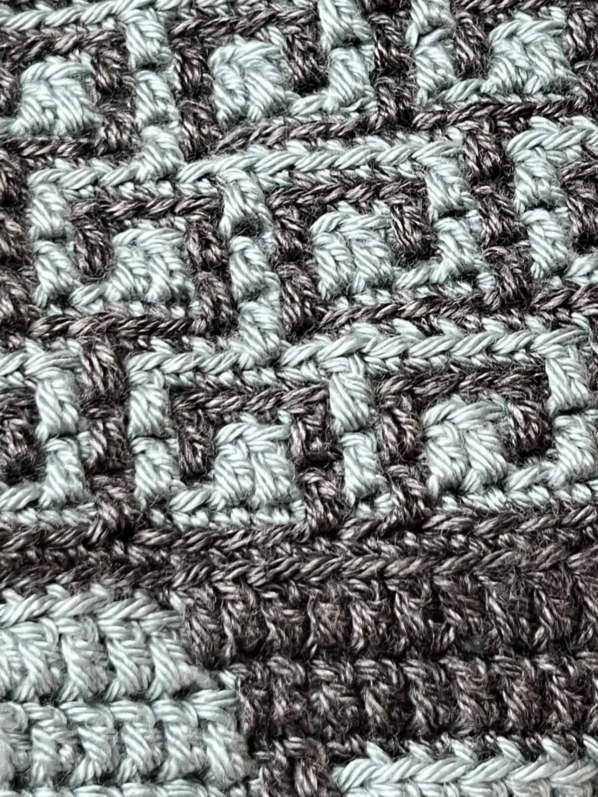The Overlay Mosaic Afghan Strip by Juniper and Oakes