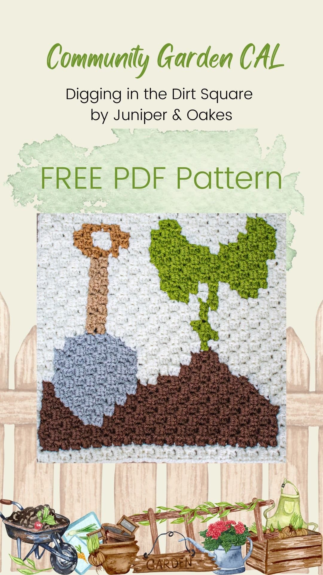 Detailed crochet overlay mosaic pattern featuring Juniper and Oakes design.