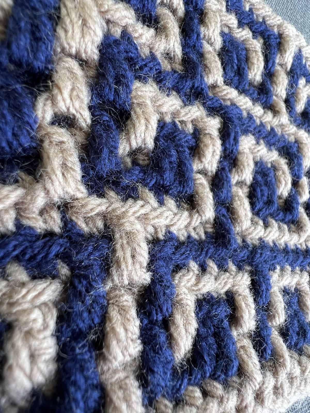 The Overlay Mosaic Afghan Strip by Juniper and Oakes