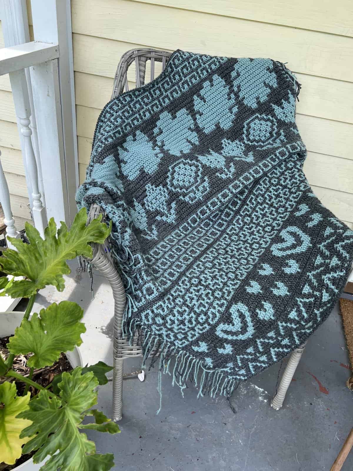 The Overlay Mosaic Afghan Strip by Juniper and Oakes