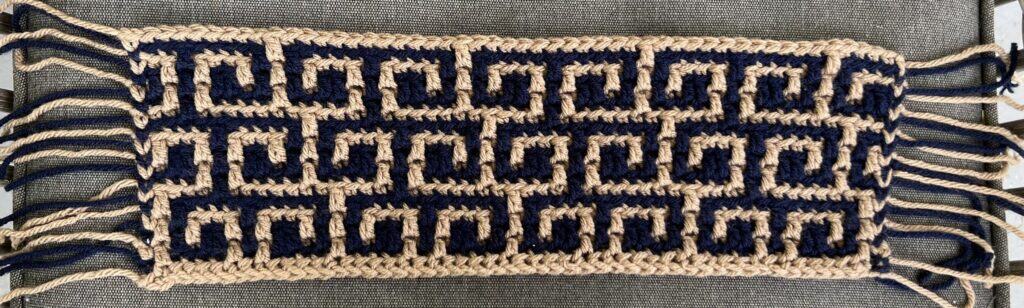 The Overlay Mosaic Afghan Strip by Juniper and Oakes