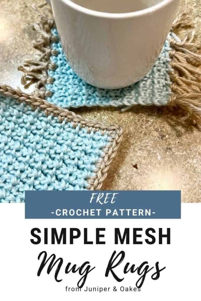 Mesh crochet coffee coaster for mugs.