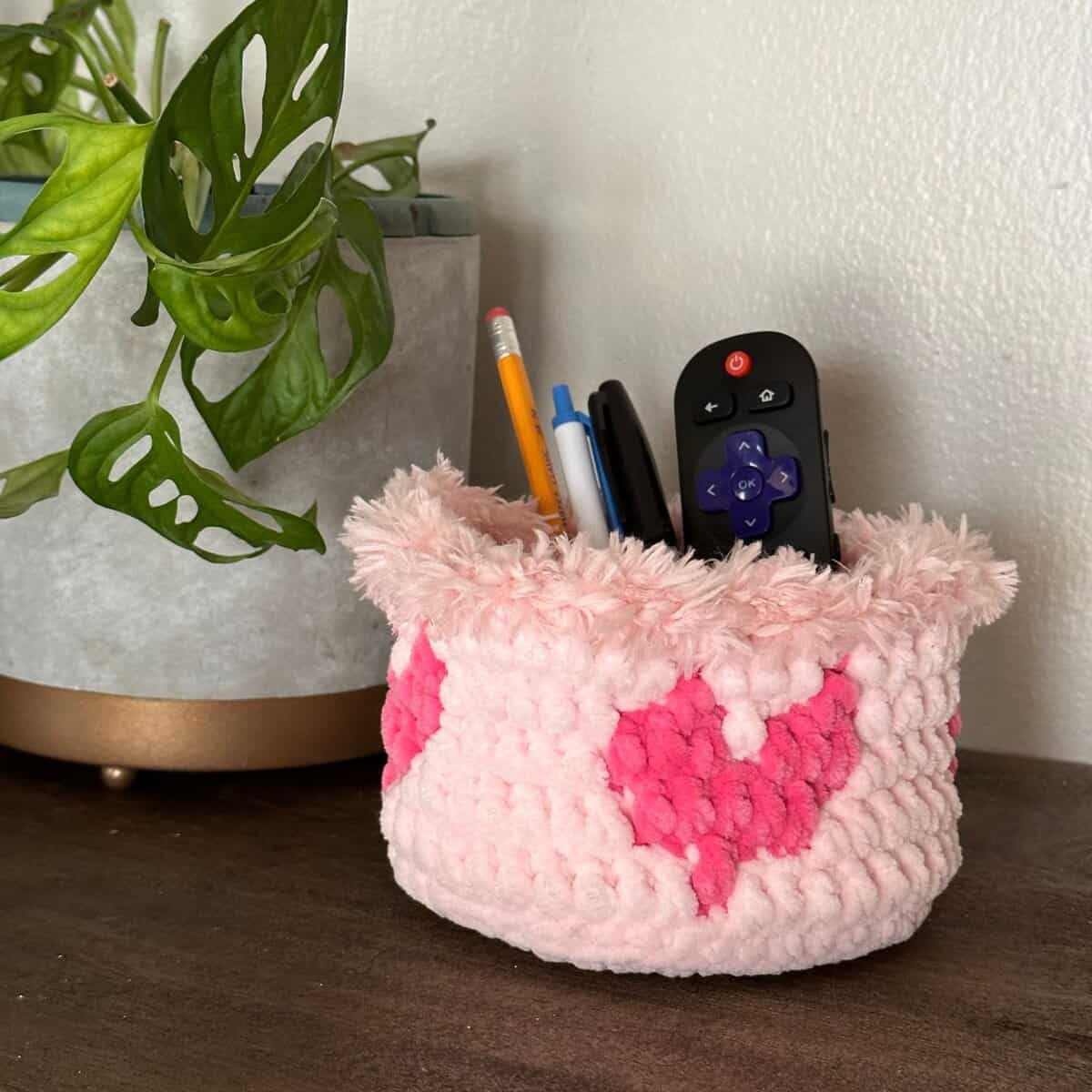 Mosaic Hearts Basket by Juniper & Oakes