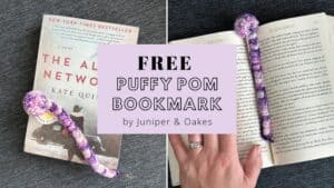 Puffy Pom Bookmark – FREE Crochet Pattern