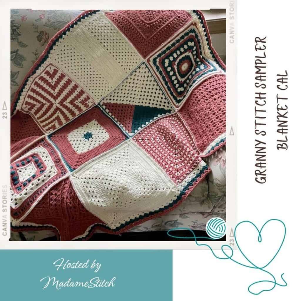 Colorful granny square crochet blanket for cozy home decor.