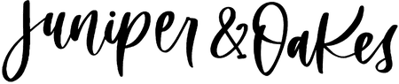 Juniper and Oakes logo featuring elegant black script text.