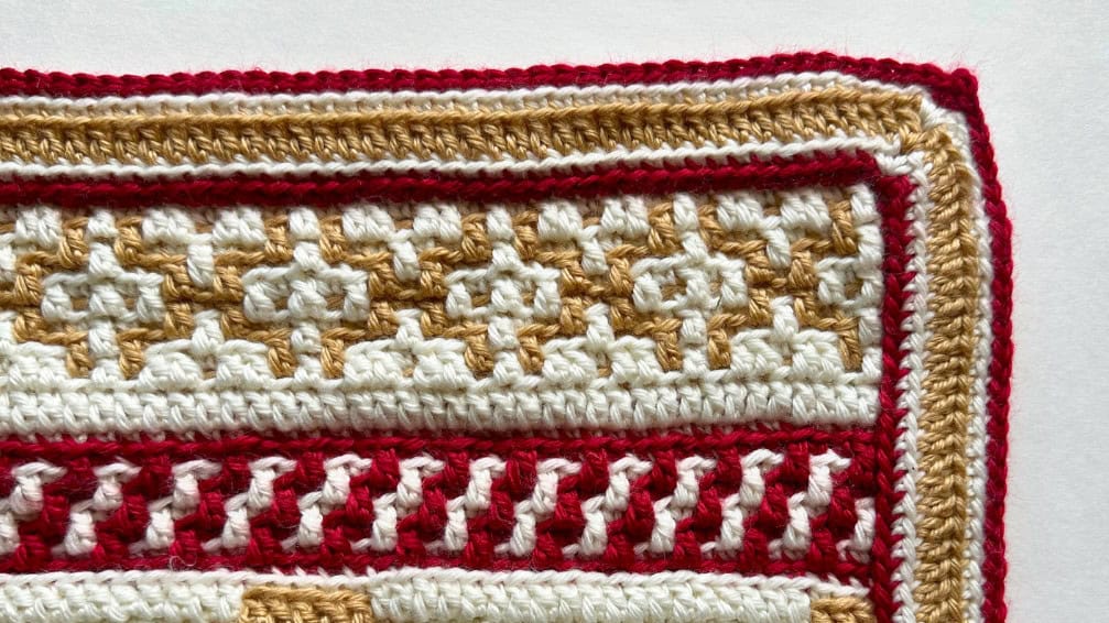 Front Border section for the Gingerbread Mosaic Crochet Blanket