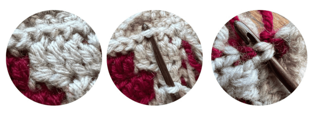 Photo tutorial for the front border part of the crochet envelope border