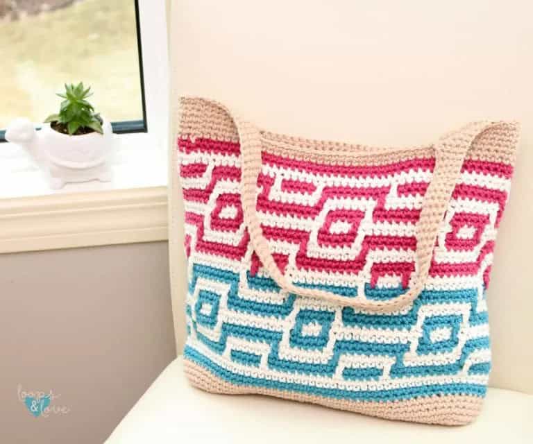 Mosaic Summer Tote by Loops & Love Crochet