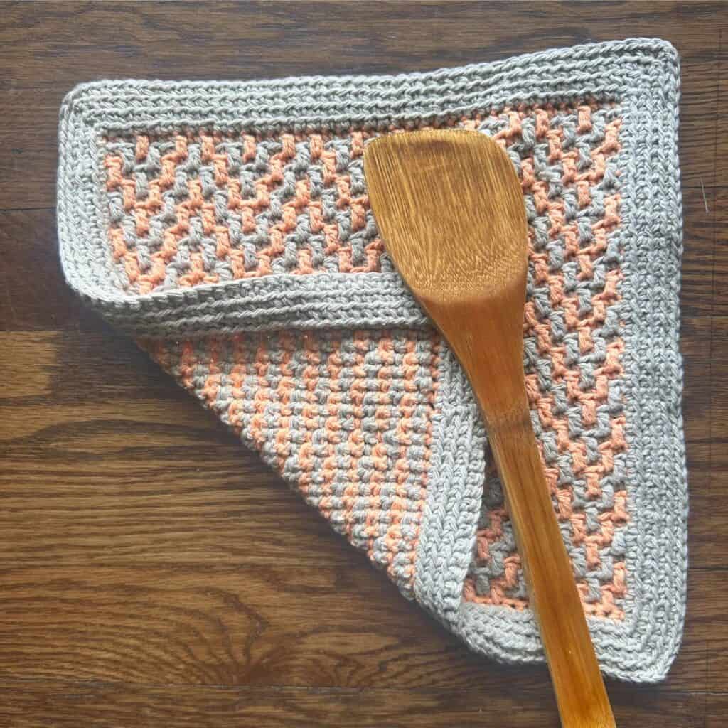Mosaic Crochet ZigZag Washcloth