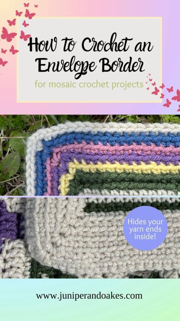 How to Crochet an Envelope Border - Flower Garden CAL - Pin