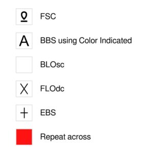 Mosaic Crochet Chart Key with FSC