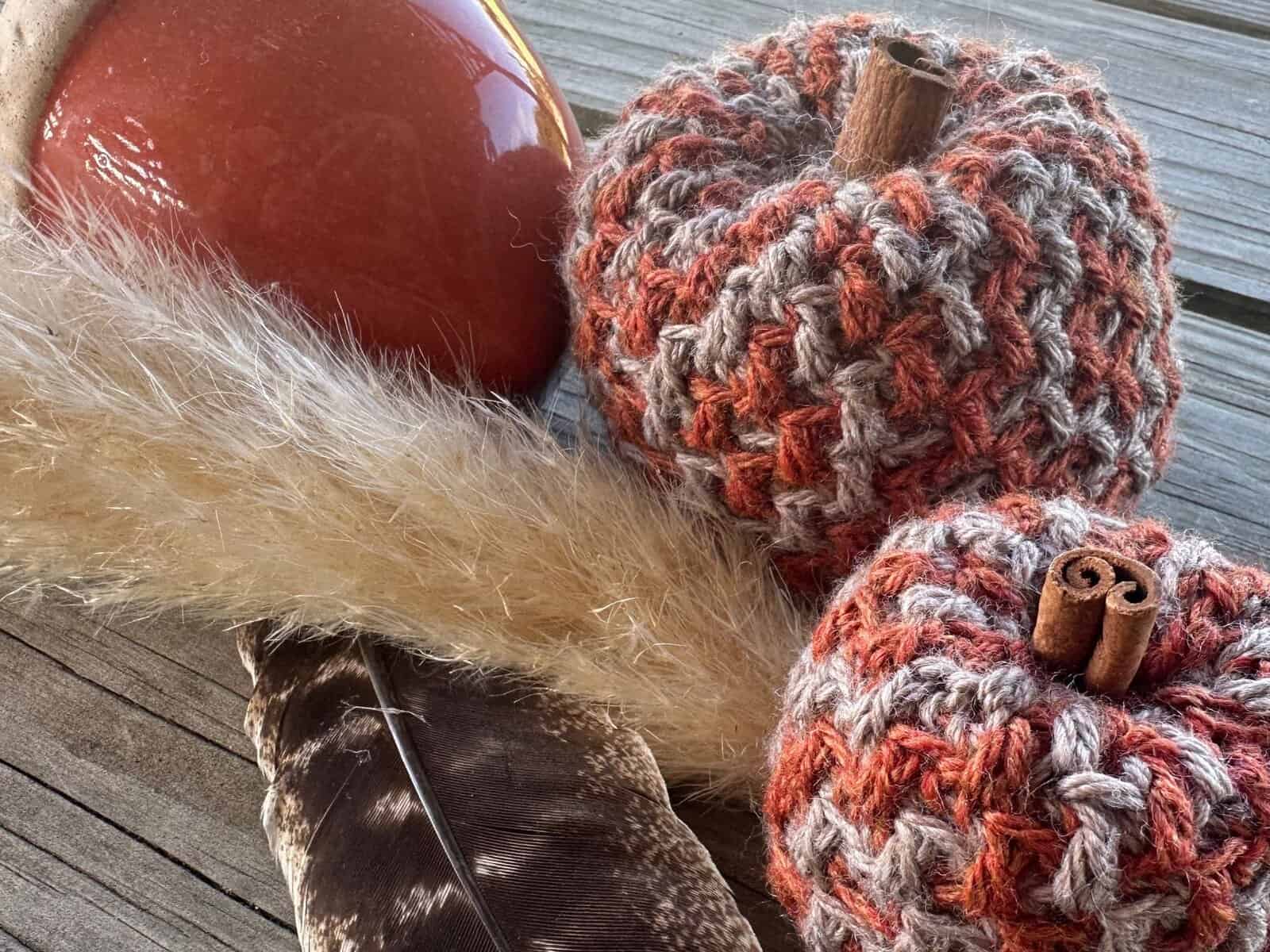 Argyle Mosaic Crochet Pumpkins