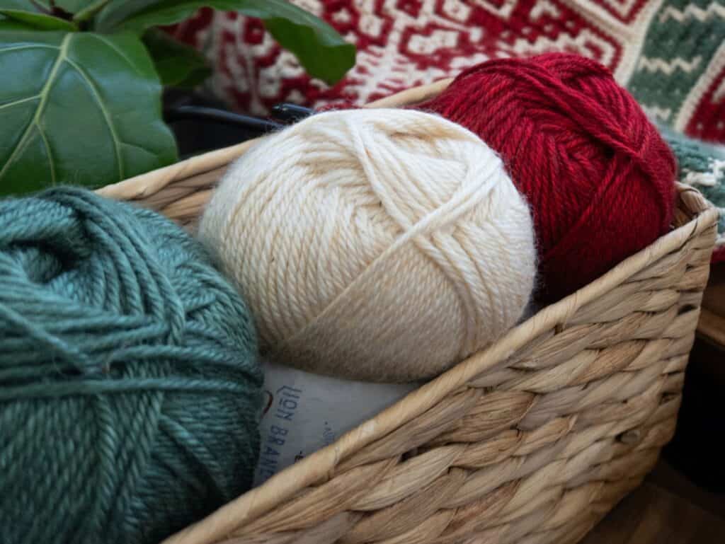 Yarn for the mosaic crochet snowflake blanket