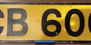 United Kingdom Blackburn 1970 1971 car license plate #PCB 600J