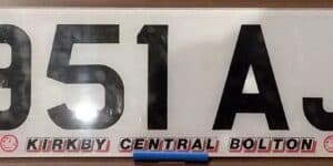 United Kingdom Stockport 1995 1996 car license plate #N951 AJA