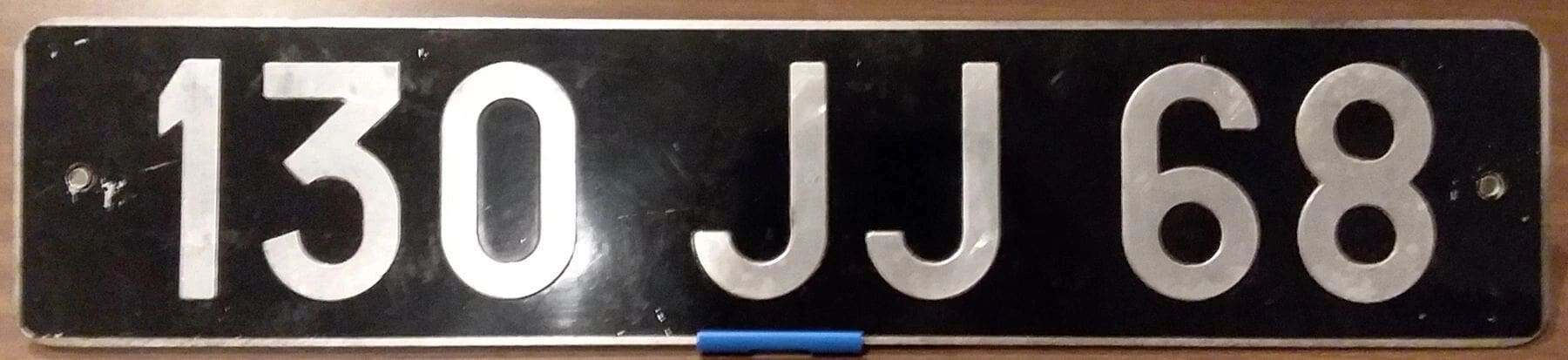 France Haut Rhin department license plate #130 JJ 68