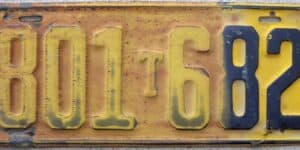Oklahoma 1928 truck license plate #801T682