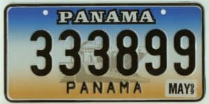 Panama 1999 car license plate #333899