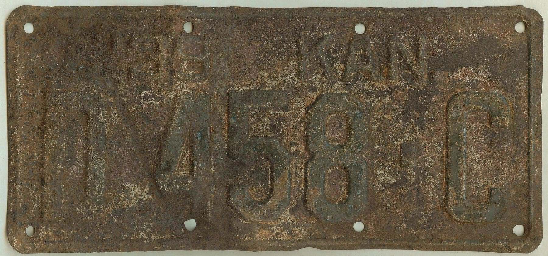 Kansas 1939 dealer license plate #D 458-C