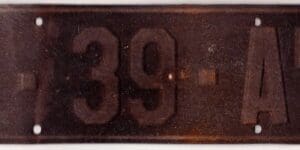Kansas 1935 used dealer license plate #UD-39-A