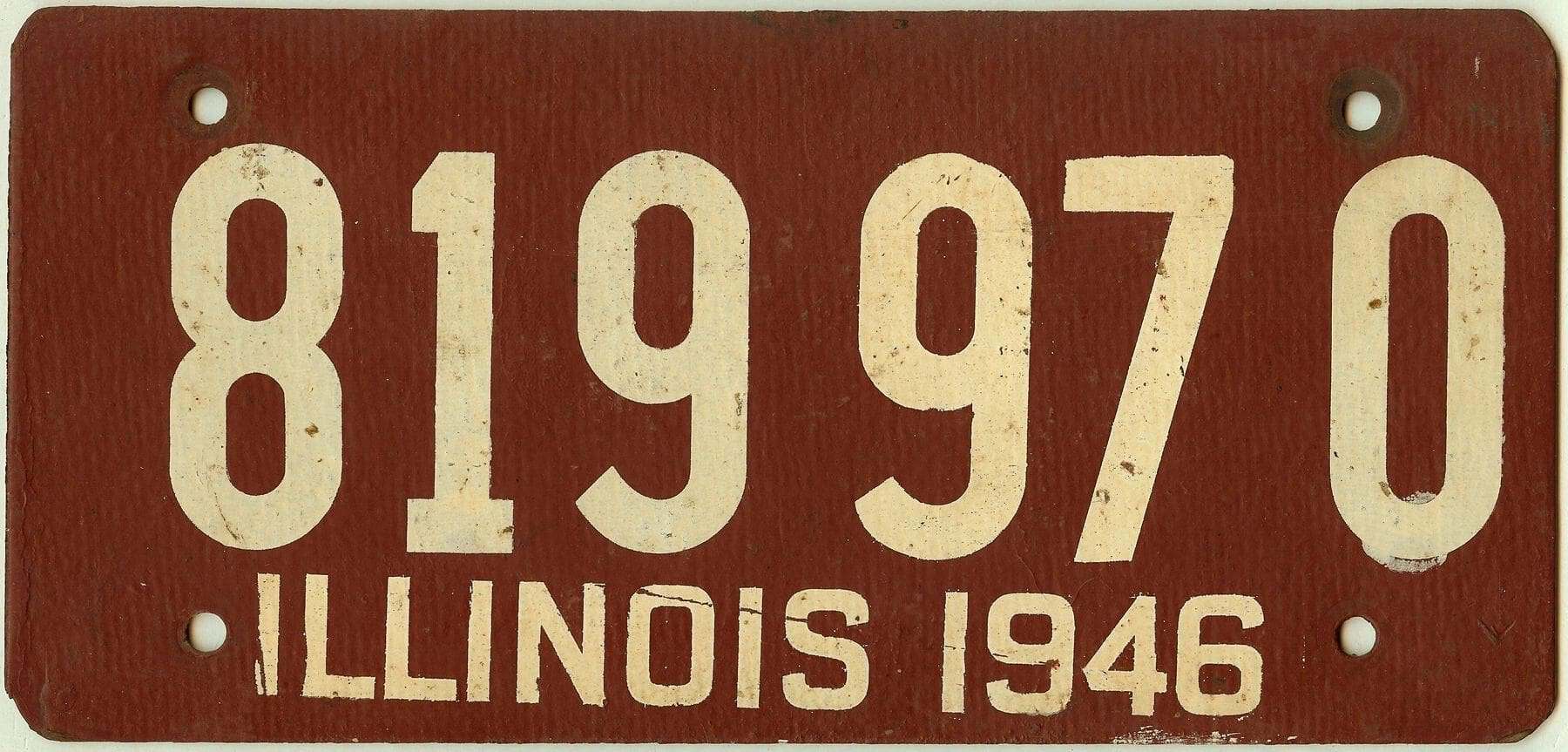 Illinois 1946 car license plate #819-970