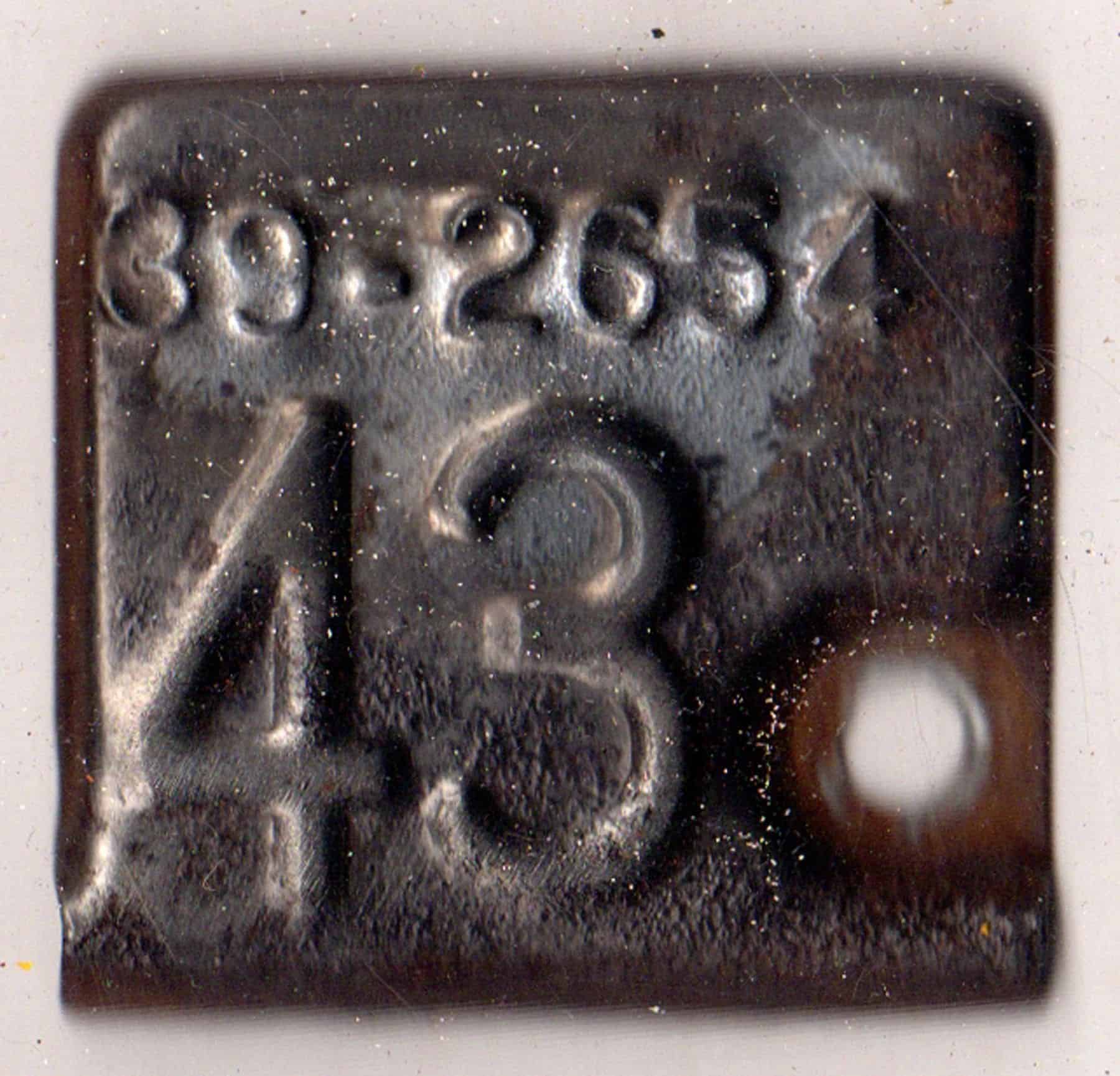 Kansas 1943 car license plate tab Pottawatomie county #39-2654