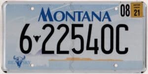 Montana 2021 car license plate #6-22540C