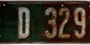 Kansas 1924 dealer license plate #D 329