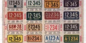 1939 license plate blotter