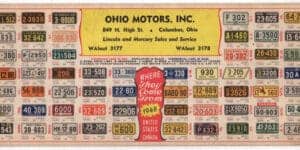 1948 license plate blotter