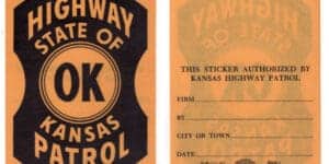 1960's Kansas Highway Patrol inspection sticker