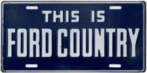 This Is Ford Country booster license plate #2