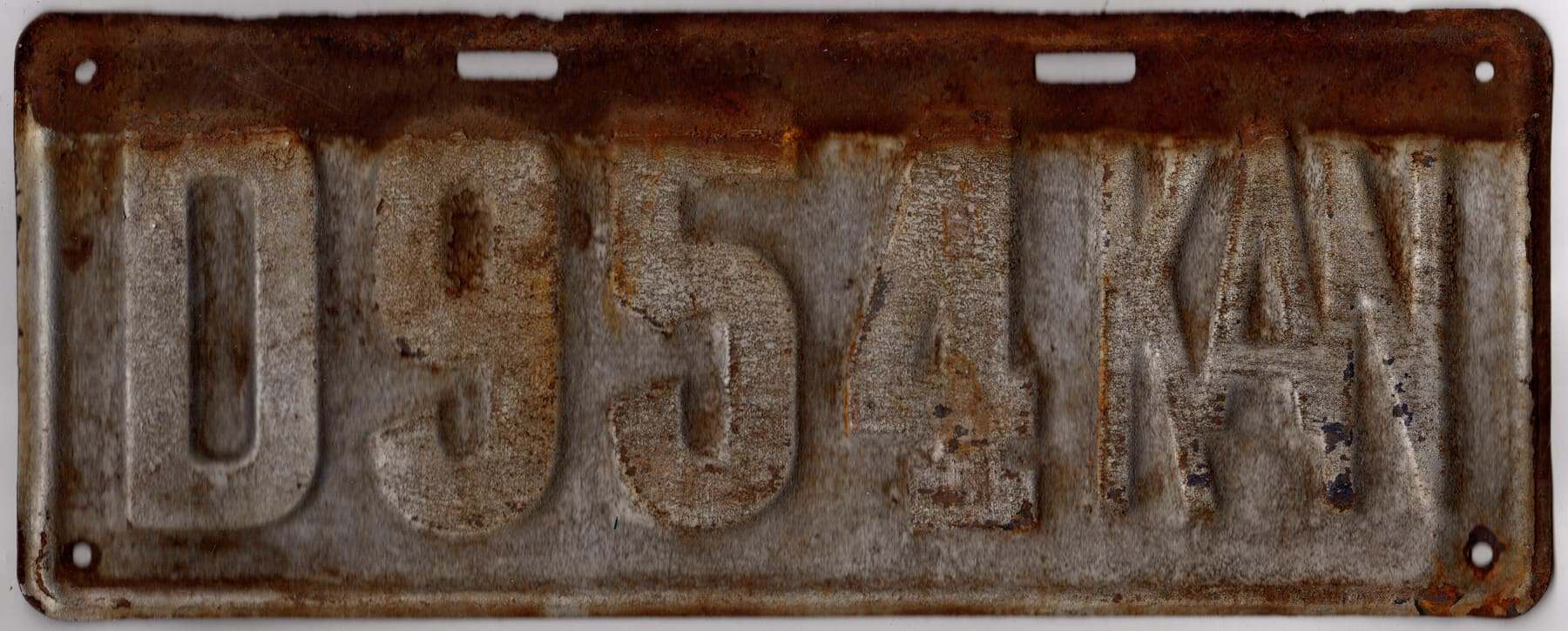 Kansas 1914 dealer license plate #D954