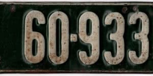 Kansas 1924 car license plate #60-933