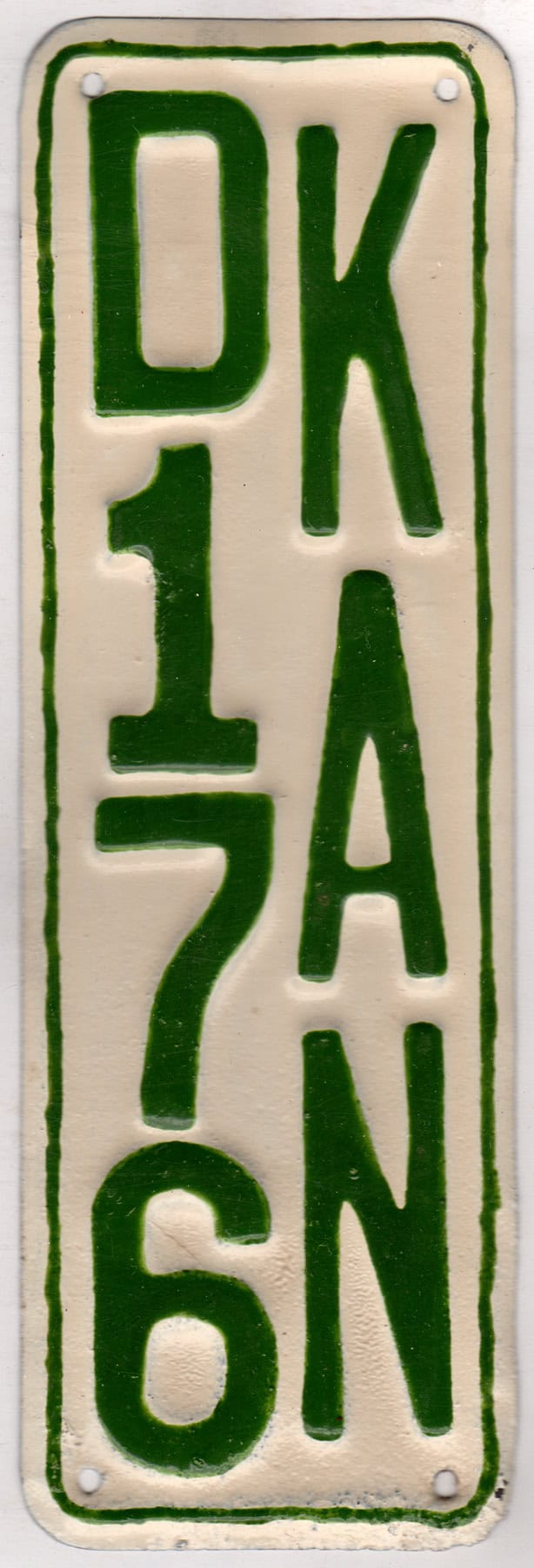 Kansas 1914 motorcycle dealer license plate