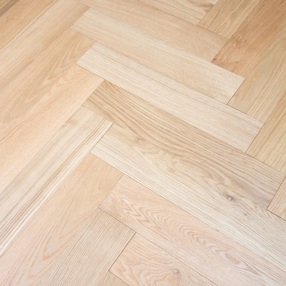 Oak herringbone flooring