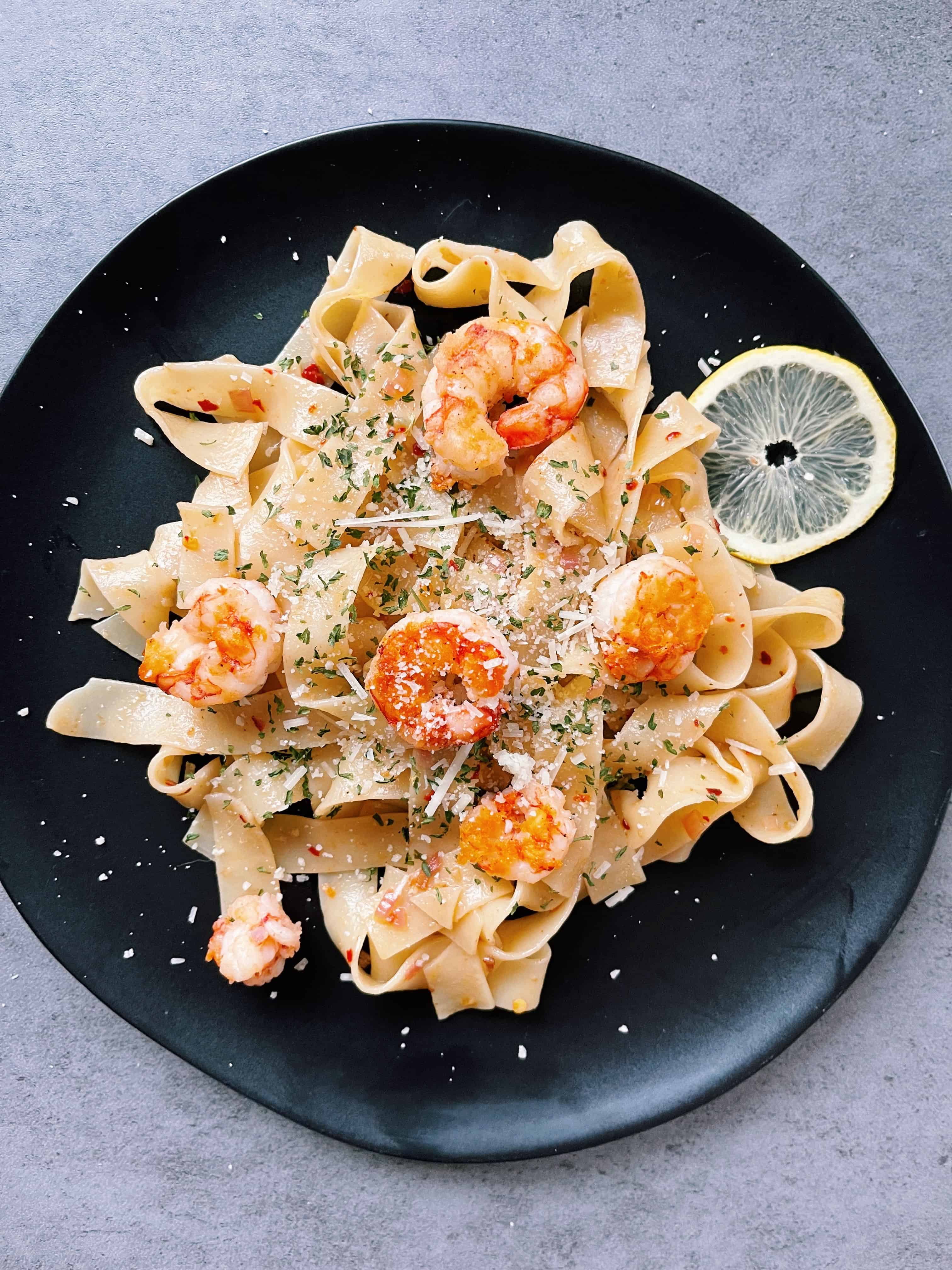 Springtime Lemon Shrimp Pasta